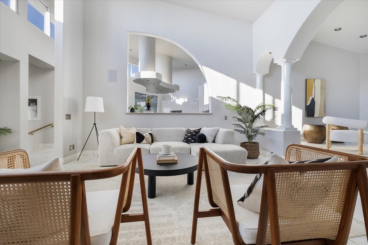 living to kitchen
