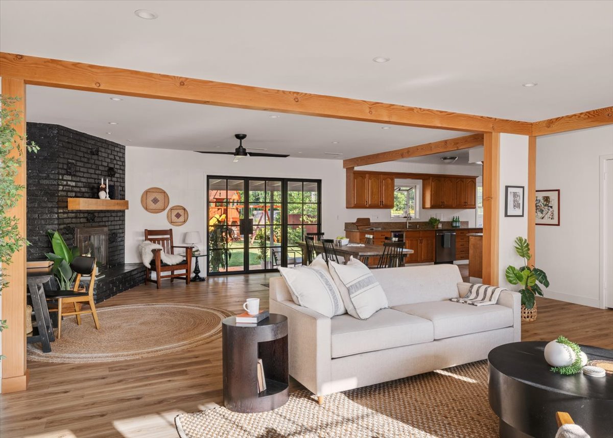 living room to dining