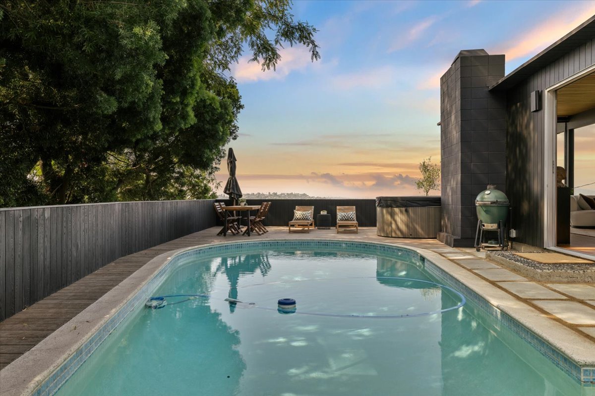 pool  sunset